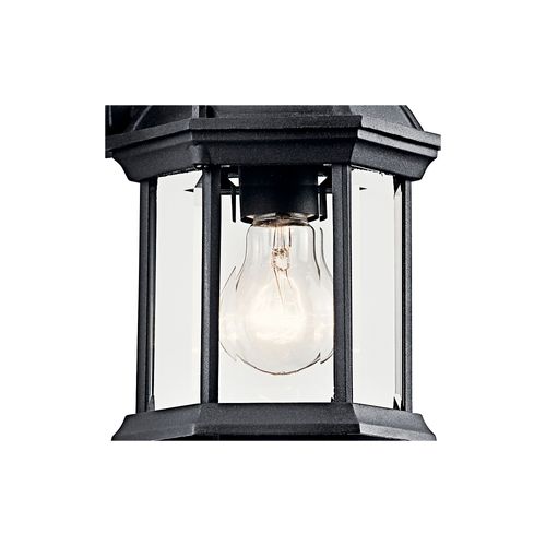 Main product image of Barrie 10.25" 1 Light Outdoor Wall Light w/ Clear Beveled Glass (Black)