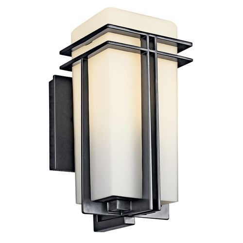 Main product image of Tremillo 11.75" 1 Light Outdoor Wall Light w/ Satin Etched Cased Opal (Black)