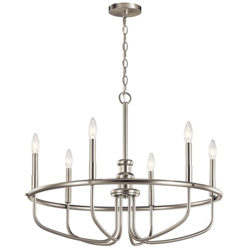 Main product image of Capitol Hill 22" 6 Light Chandelier (Brushed Nickel)