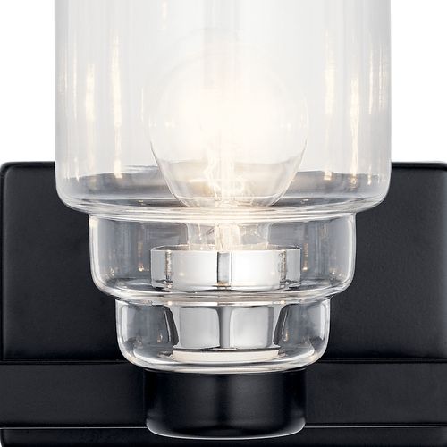 Main product image of Vionnet 24" 3 Light Vanity Light w/ Clear Glass (Black)