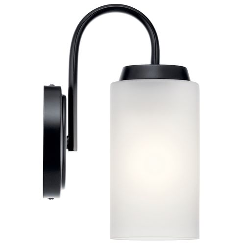 Main product image of Kennewick 1 Light Wall Sconce w/ Etched Glass (Brushed Nickel)