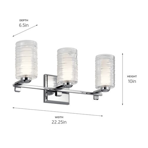 Main product image of Giarosa 22.25" 3 Light Vanity Light (Chrome)