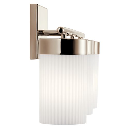 Main product image of Ciona 24" 3 Light Vanity Light w/ Round Ribbed Glass (Polished Nickel)