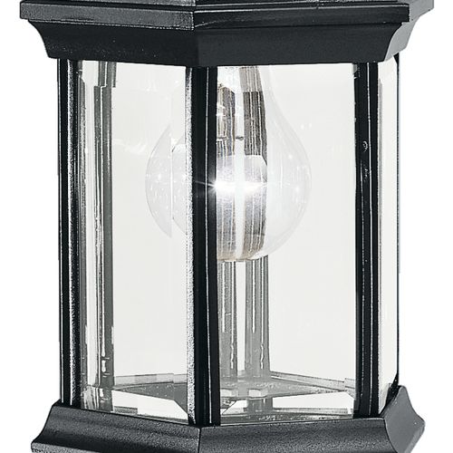 Main product image of Chesapeake 11.75" 1 Light Outdoor Wall Light w/ Clear Beveled Glass (Black)