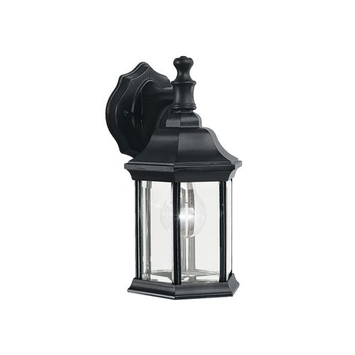 Main product image of Chesapeake 11.75" 1 Light Outdoor Wall Light w/ Clear Beveled Glass (Black)