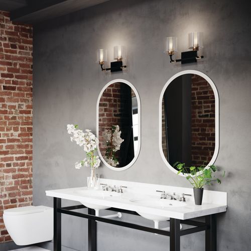 Main product image of Menillo 32" LED Vanity Mirror w/ Etched Glass (White)