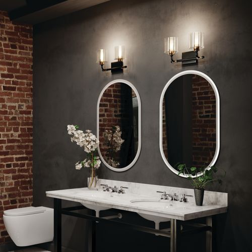 Main product image of Menillo 32" LED Vanity Mirror w/ Etched Glass (White)