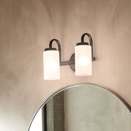 Main product image of Kennewick 1 Light Wall Sconce w/ Etched Glass (Olde Bronze)