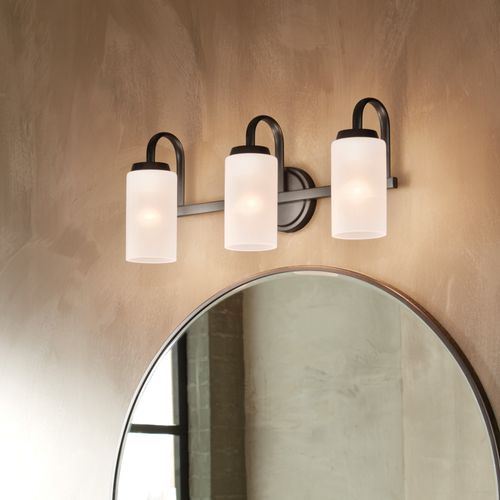 Main product image of Kennewick 2 Light Vanity Light w/ Etched Glass (Olde Bronze)
