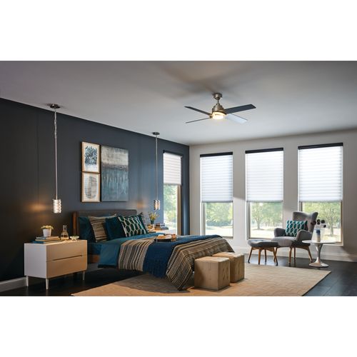 Main product image of Roswell 8.5" 1 Light Mini Pendant w/ Satin Etched Diffuser and Off White Linen Shade (Brushed Nickel)