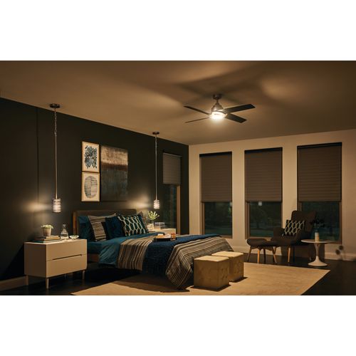 Main product image of Roswell 8.5" 1 Light Mini Pendant w/ Satin Etched Diffuser and Off White Linen Shade (Brushed Nickel)