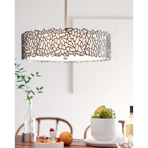 Main product image of Silver Coral 4 Light Chandelier / Pendant Clasic Pewter