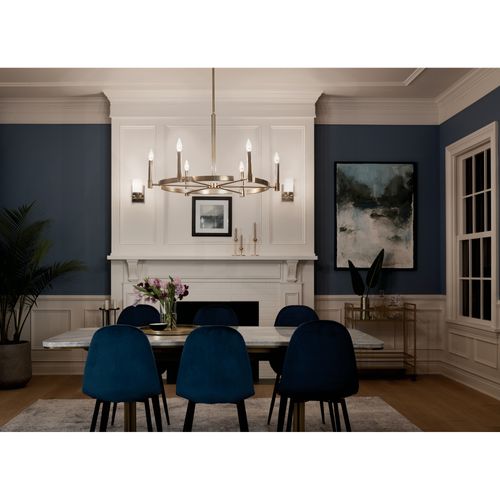 Main product image of Ciona 9" 1 Light Wall Sconce w/ Round Ribbed Glass Brushed (Natural Brass)