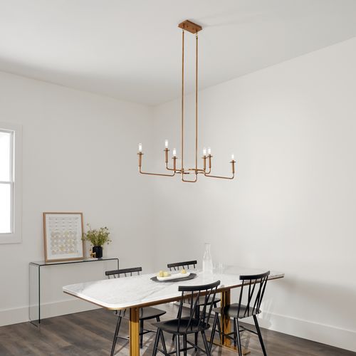 Main product image of Alden 17.5" Linear Chandelier (Natural Brass)