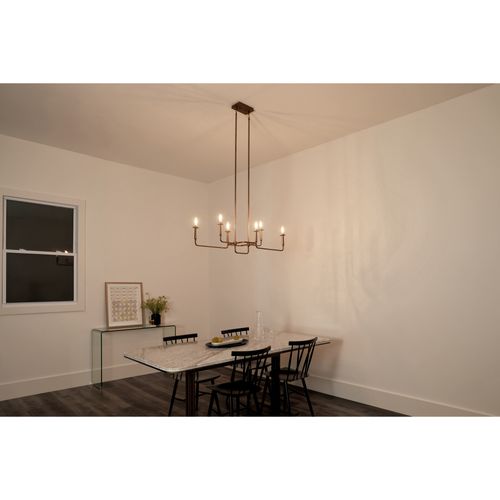 Main product image of Alden 17.5" Linear Chandelier (Natural Brass)