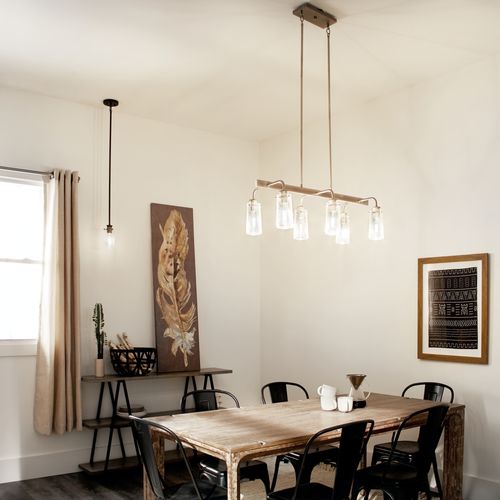 Main product image of Braelyn 8.5" 1 Light Mini Pendant w/ Clear Seeded Glass (Olde Bronze)
