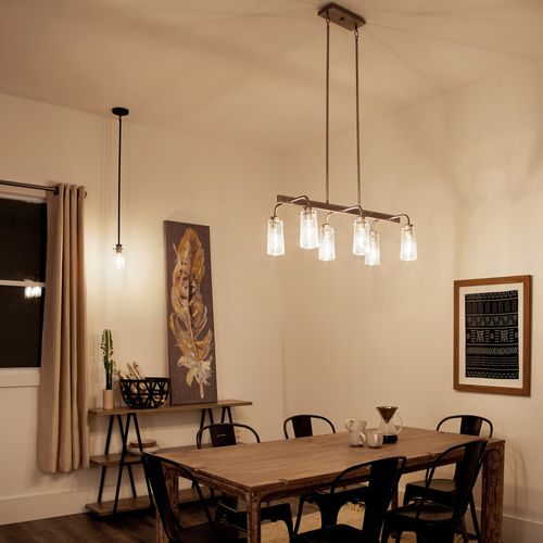 Main product image of Braelyn 8.5" 1 Light Mini Pendant w/ Clear Seeded Glass (Olde Bronze)