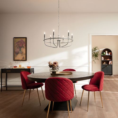Main product image of Capitol Hill 22" 6 Light Chandelier (Brushed Nickel)