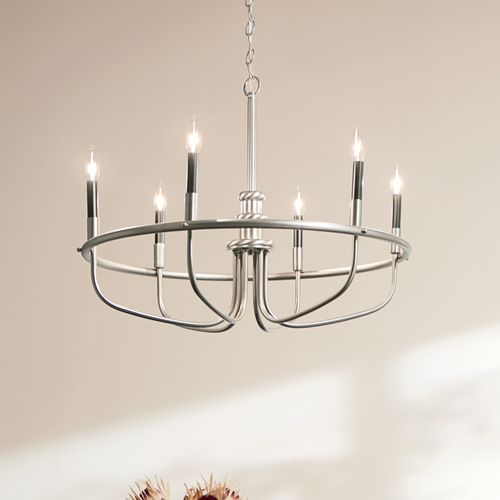 Main product image of Capitol Hill 22" 6 Light Chandelier (Brushed Nickel)