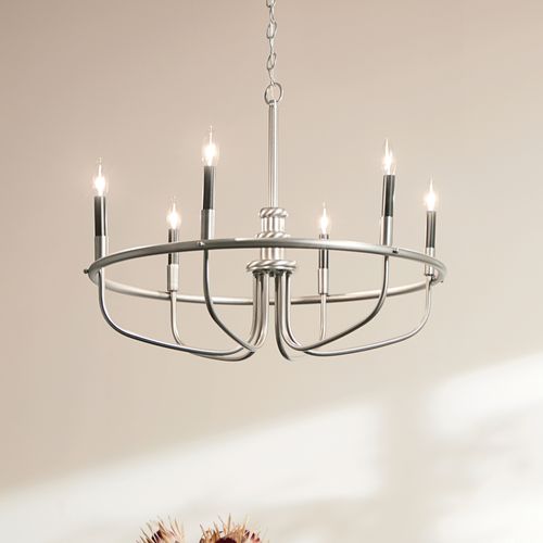 Main product image of Capitol Hill 22" 6 Light Chandelier (Brushed Nickel)