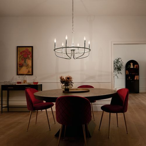 Main product image of Capitol Hill 22" 6 Light Chandelier (Brushed Nickel)