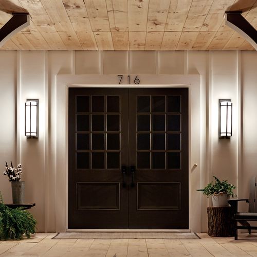 Main product image of Camden 22.5" 2 Light Outdoor Wall Light w/ Opal Etched Glass (Anvil Iron)