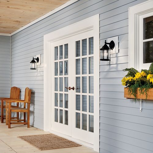 Main product image of Chesapeake 11.75" 1 Light Outdoor Wall Light w/ Clear Beveled Glass (Black)