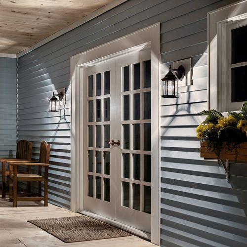 Main product image of Chesapeake 11.75" 1 Light Outdoor Wall Light w/ Clear Beveled Glass (Black)
