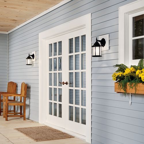 Main product image of Chesapeake 11.75" 1 Light Outdoor Wall Light w/ Clear Beveled Glass (Black)