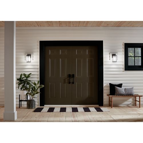 Main product image of Toman 10.25" LED Outdoor Wall Light w/ Satin Etched Glass (Olde Bronze)