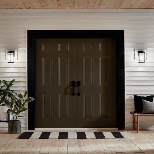 Main product image of Toman 10.25" LED Outdoor Wall Light w/ Satin Etched Glass (Olde Bronze)