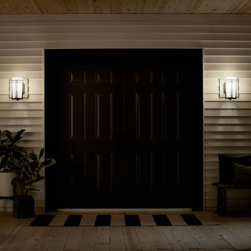 Main product image of Tremillo 11.75" 1 Light Outdoor Wall Light w/ Satin Etched Cased Opal (Black)