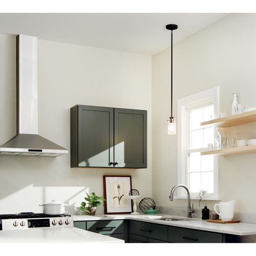 Main product image of Braelyn 8.5" 1 Light Mini Pendant w/ Clear Seeded Glass (Olde Bronze)