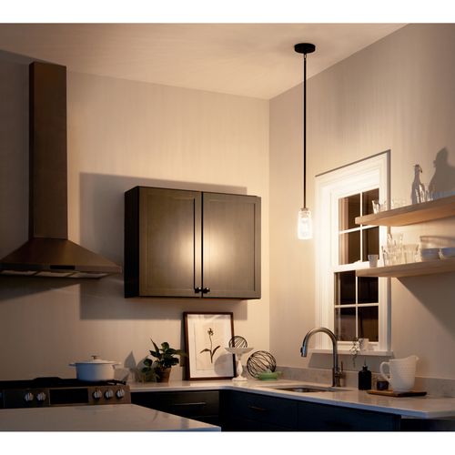 Main product image of Braelyn 8.5" 1 Light Mini Pendant w/ Clear Seeded Glass (Olde Bronze)