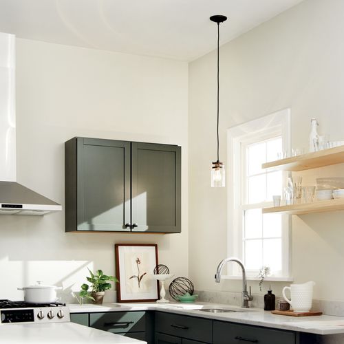 Main product image of Brinley 7.75" 1 Light Mini Pendant w/ Clear Glass (Olde Bronze)