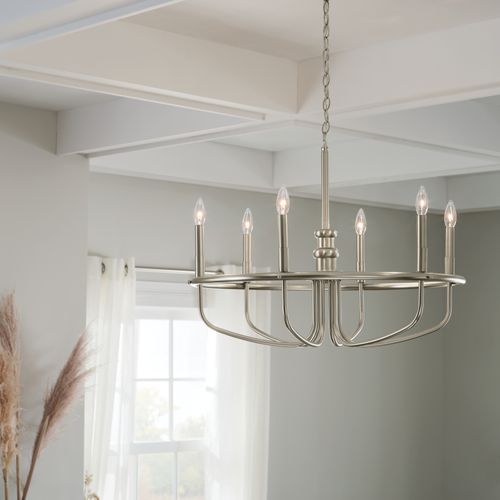 Main product image of Capitol Hill 22" 6 Light Chandelier (Brushed Nickel)
