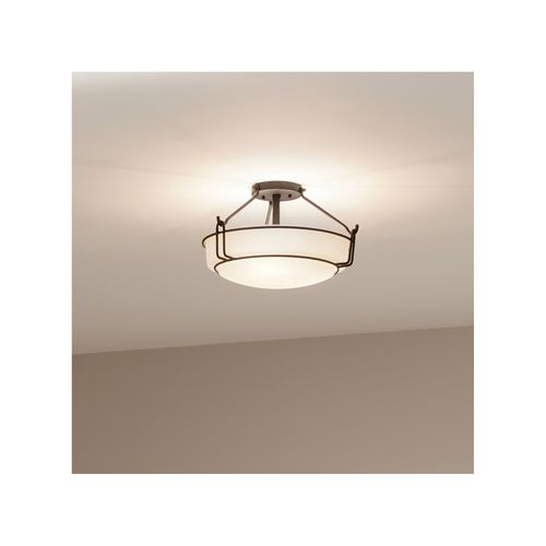 Main product image of Alkire 16.5" 3 light Semi Flush w/ Satin Etched White Glass (Olde Bronze)