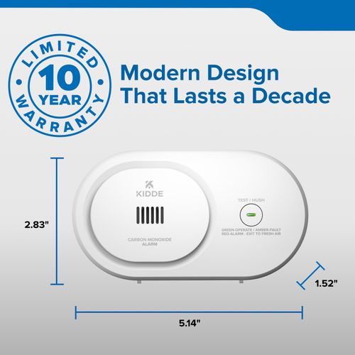 Main product image of COB Carbon Monoxide Detector w/ LED Status Lights, AA Battery Powered