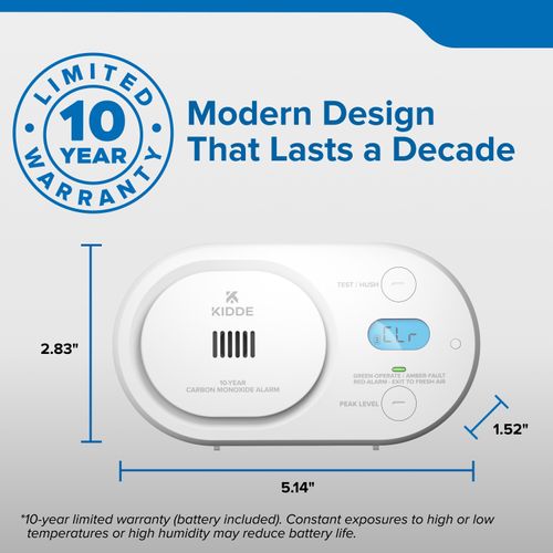Main product image of COBD10 Carbon Monoxide Detector w/ Digital Display, 10-Year Battery