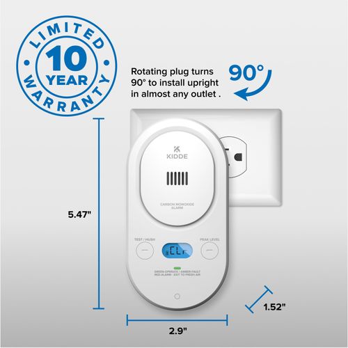 Main product image of COPD Plug-In Carbon Monoxide Detector w/ Battery Backup & Digital Display