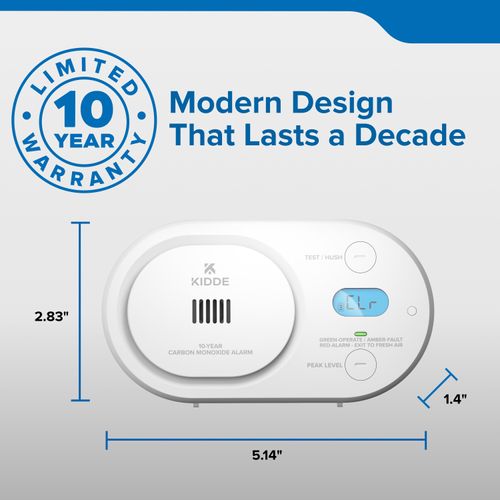 Main product image of COBDL10 Carbon Monoxide Detector w/ Low CO Alerts, 10-Year Battery