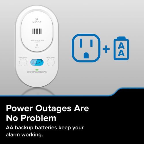 Main product image of COPDW Plug-In Smart Carbon Monoxide Detector w/ AA Battery Backup