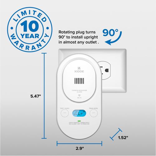 Main product image of COPDW Plug-In Smart Carbon Monoxide Detector w/ AA Battery Backup