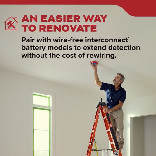 Main product image of SMACFEX-VRF Hardwired Smoke Alarm w/ Battery Backup & Wire-Free Interconnect