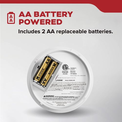 Main product image of SMDCFEX-VRF Smoke Alarm w/ Wire-Free Interconnect, AA Battery-Powered