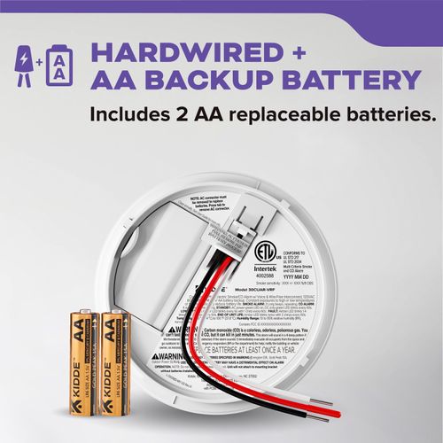 Main product image of 30CUAR-VRF Hardwired Smoke & Carbon Monoxide Alarm w/ Battery Backup & Wire-Free Interconnect