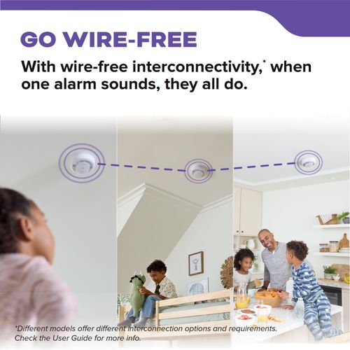 Main product image of 30CUAR-VRF Hardwired Smoke & Carbon Monoxide Alarm w/ Battery Backup & Wire-Free Interconnect