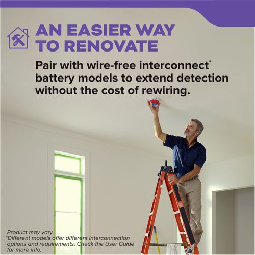 Main product image of 30CUAR-VRF Hardwired Smoke & Carbon Monoxide Alarm w/ Battery Backup & Wire-Free Interconnect
