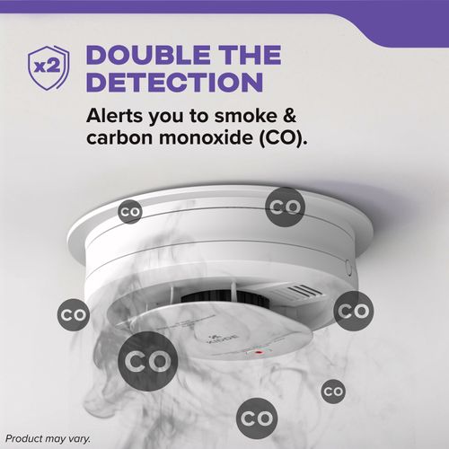 Main product image of 30CUDR-VRF Smoke & Carbon Monoxide Alarm w/ Wire-Free Interconnect, AA Battery-Powered