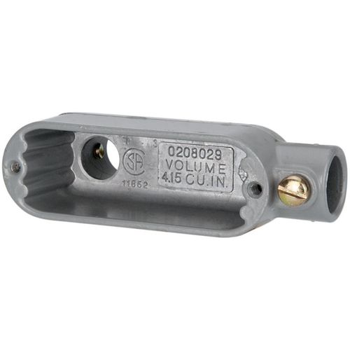 Main product image of 1/2" LB Body, EMT Aluminum Conduit Body, Form Set Screw, TWOLB-1